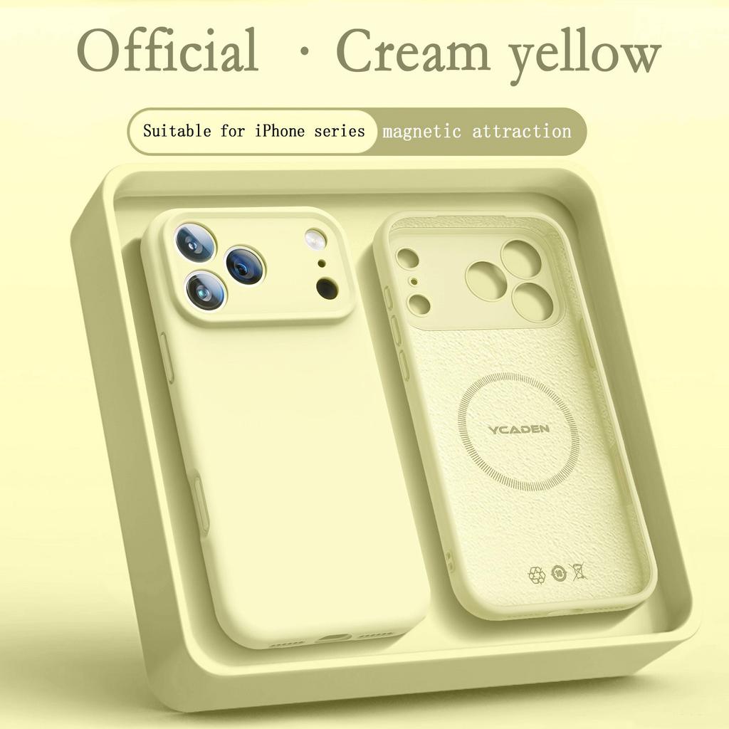 Luxury For Magsafe Liquid Silicone Case For iPhone 17 16 15 14 13 Pro Max 17Pro 16Pro Air Magnetic Cases Cover Phone Accessories