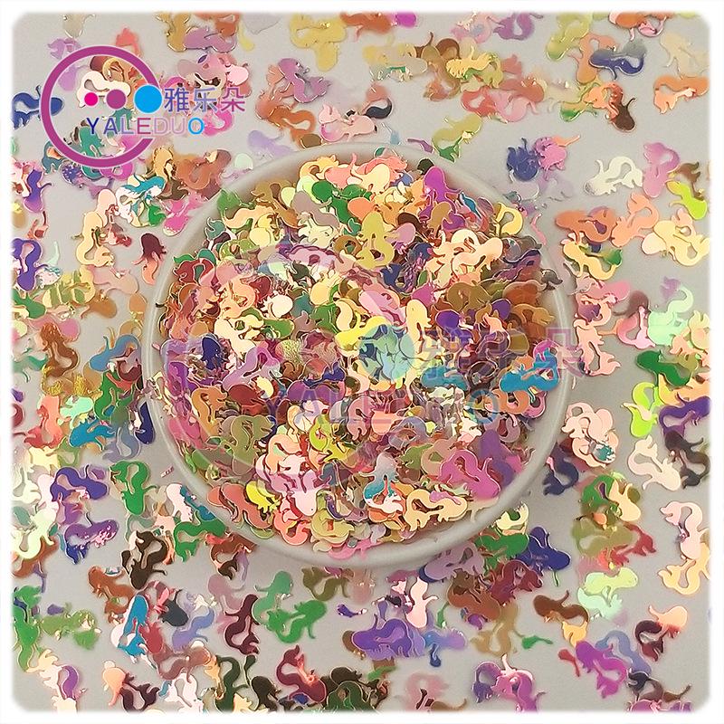 Golden Iridescent Mermaid PVC Sequins (8x12mm) for DIY Crystal Slime & Phone Case Accessories