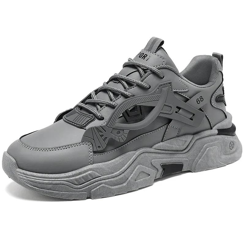 Student height increasing shoes four season new thick sole men's casual sports shoes soft sole comfortable outdoor running shoes