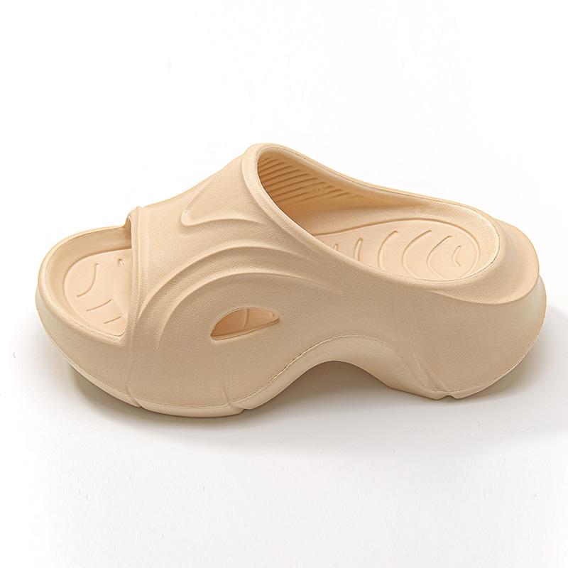 7cm Height Increase Non-Slip Slide Sandals for Women Summer Outdoor New EVA Cushioned Beach Casual Thick Sole Sandals