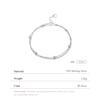 Silver Double Layer Beads Link Chain 100% 925 Sterling Silver Trendy Simple Female Bracelet for Women Wedding Jewelry