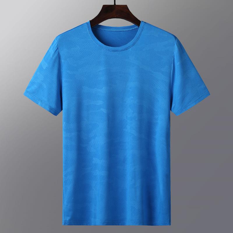 Quick Drying Clothes Men's Short Sleeved Loose Top Half Sleeved Women's Solid Color T-shirt Large Sports Ice Silk T-shirt