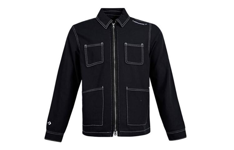 Converse Jackets Men s Black Lapel Moderate Workwear 10020896-A01 L