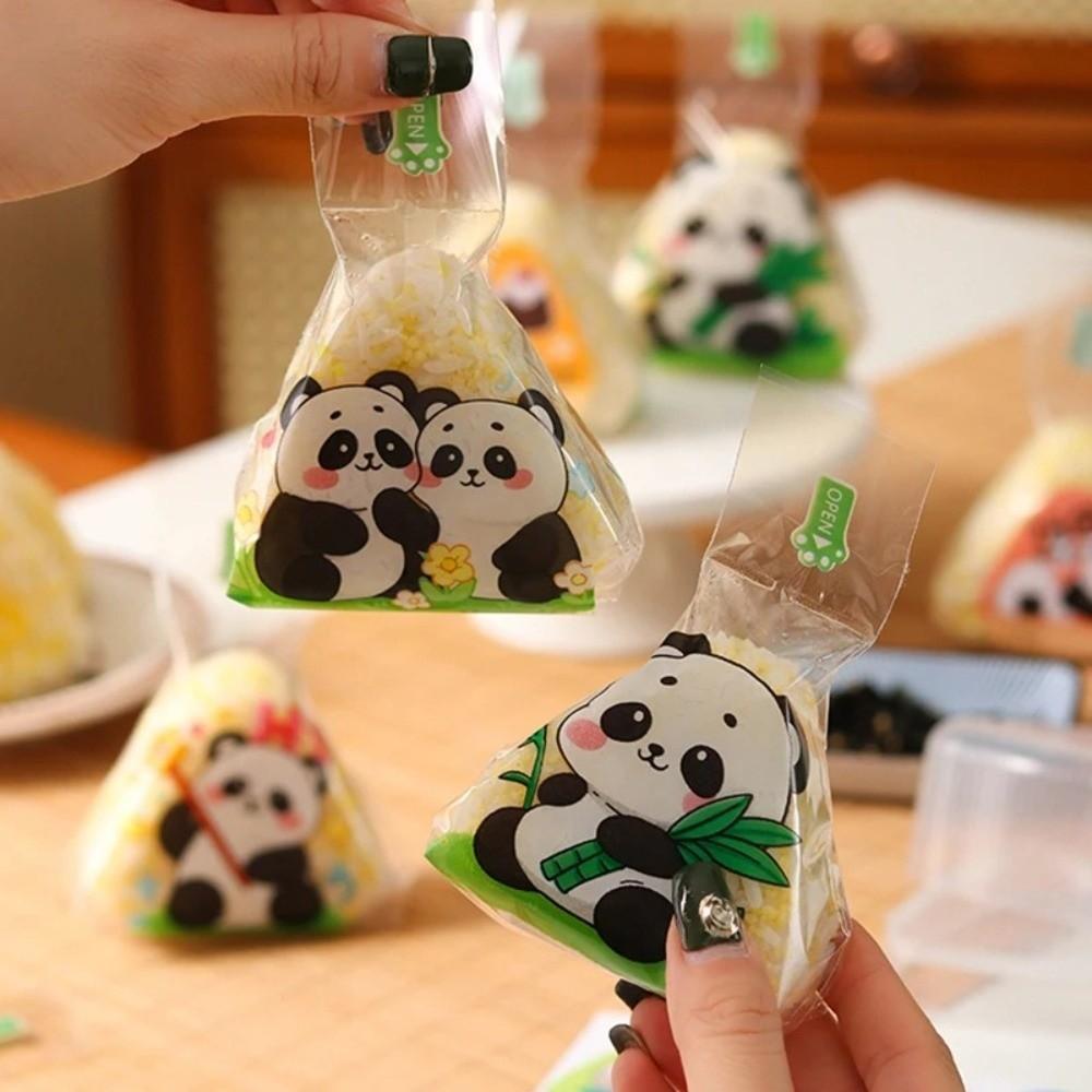 50 Stück Süße Cartoon Dreieck Reisbällchen Verpackungsbeutel Nori Algen Onigiri Wickel Plastiktüten