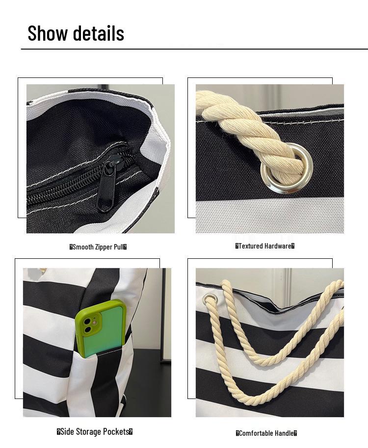 Women's 2025 High-Capacity Cross-border Beach and Travel Tote