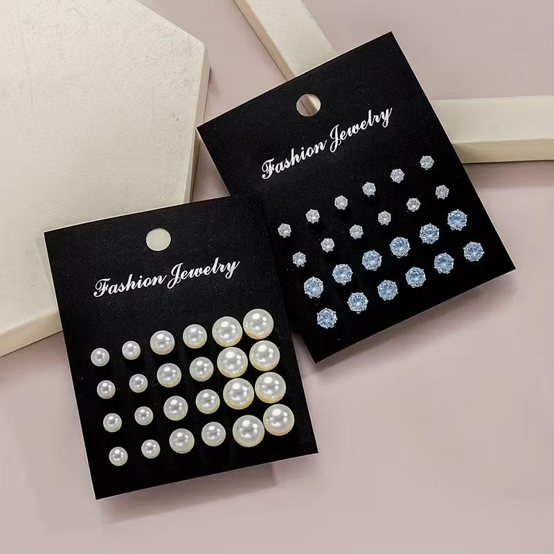 114pcs Minimalist Colored Stud Earrings Set for Women Vintage Elegant Beads Earring Dates Vacations Daily Wear Jewelry Gift 2026