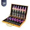 4pcs Gold Stainless Steel Cutlery Set Royal European Spoon Fork And Steak Knife Retro Hollow Design Dinnerware Luxury Tableware