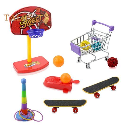 

Набор игрушек для попугая, экологически чистый, без запаха, красочный баскетбольный мяч, мини-корзина для покупок, набор игрушек для жевания и измельчения попугая 5pcs