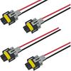 H8 H9 H11 Fog Light Wiring Harness Connector Plug Kit, Fog Light Connector Plug H11 Pigtail Connectors Sockets Adapter, Pigtail Adapter Plug with