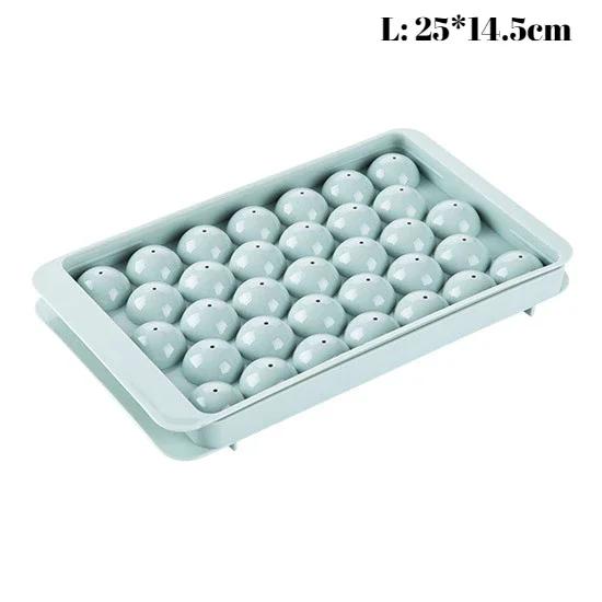 3D round Ice Cube Tray Plastic Diamond Style with Lid Ice Ball Maker Mold for DIY Spherical Ice Kitchen Tools