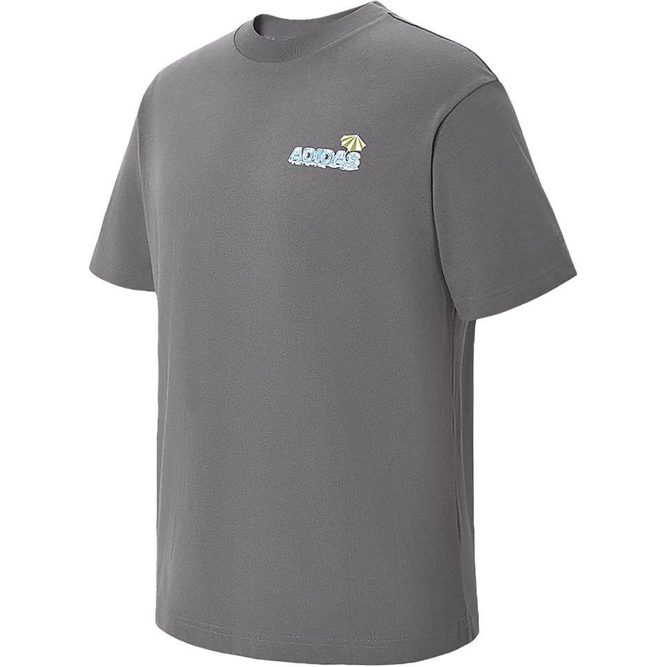 adidas Moisture-Wicking Cool Thin Sports Short Sleeve T-Shirt Unisex Tops Gray KB9426