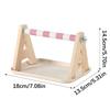 Solid Wood Parrots Resting Perch Sanded Surfaces Design Trimming Stand For Nail Beak Trimming And Interaction Activity Toy