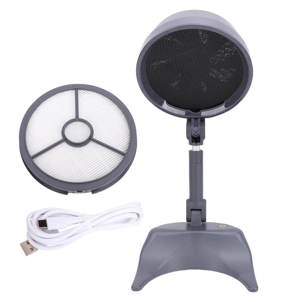 Portable Range Hood 3 Gears Adjustable Foldable Desktop Kitchen Exhaust Fan with Detachable Filter for Indoor BBQ