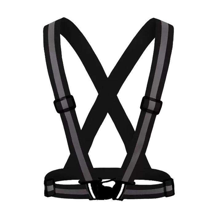 Gilet Riflettente Regolabile - Tracolla Elastica di Sicurezza per Corsa Notturna e Ciclismo