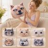 3D 40CM Cat Dog Head Pillow Cushion Realistic Car Seat Cushion  Multipurpose