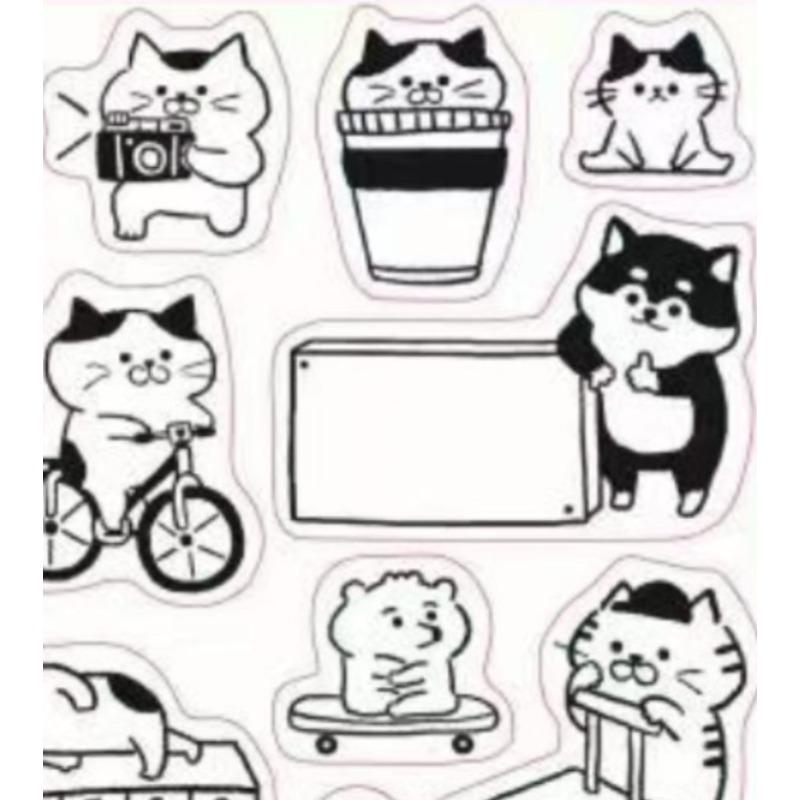 Cartoon Cat 15 Transparent Silicone Stamp In Stock DIY Finished Seal for Scrapbook Journal Diary Planner Decorative Hand Account