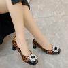 Mode Damen Heiß verkaufende hochwertige Produkte High Heel Pumps Glänzende Kristall Schnalle Schuhe 2025 Herbst Komfort Square Heels Pumps