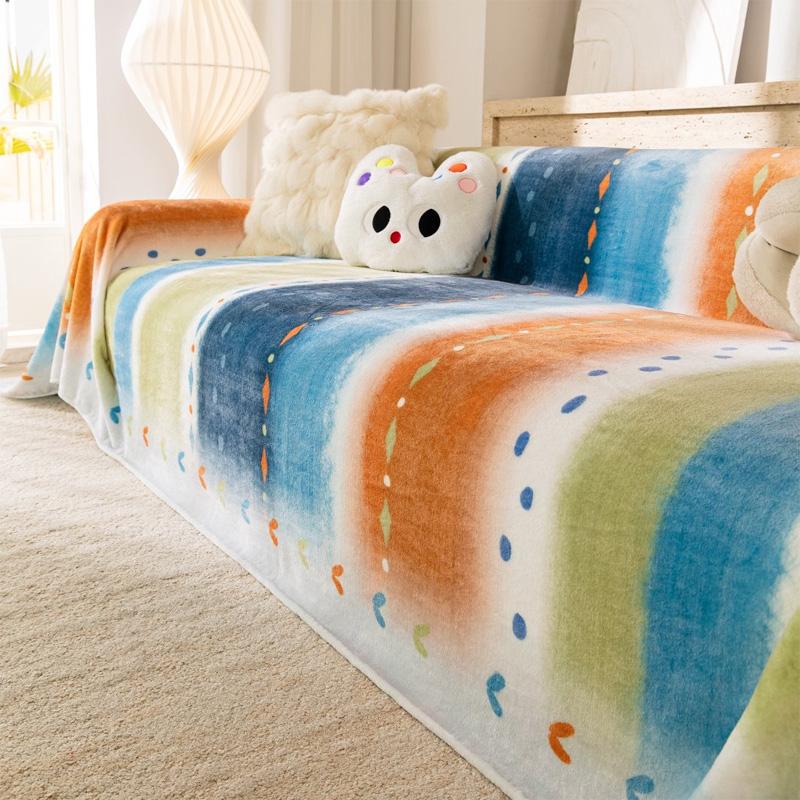 

Full Coverage Sofa Blanket Cover Living Room Sofas Mats Soft Fleece Sofa Throw Dopamine Sofa Cover One Piece Sofa Cushion 180*130cm