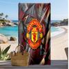 Manchester United Bedrucktes Strandtuch Schnelltrocknend Weiches Handtuch Tragbare Große Rechteckige Stranddecke für Reisen Schwimmbad