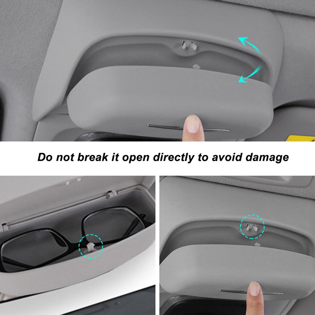 Car Glasses Holder Automobile Sunglassses Storage Case Replacement for Tesla Model 3 2017‑2023 ABS