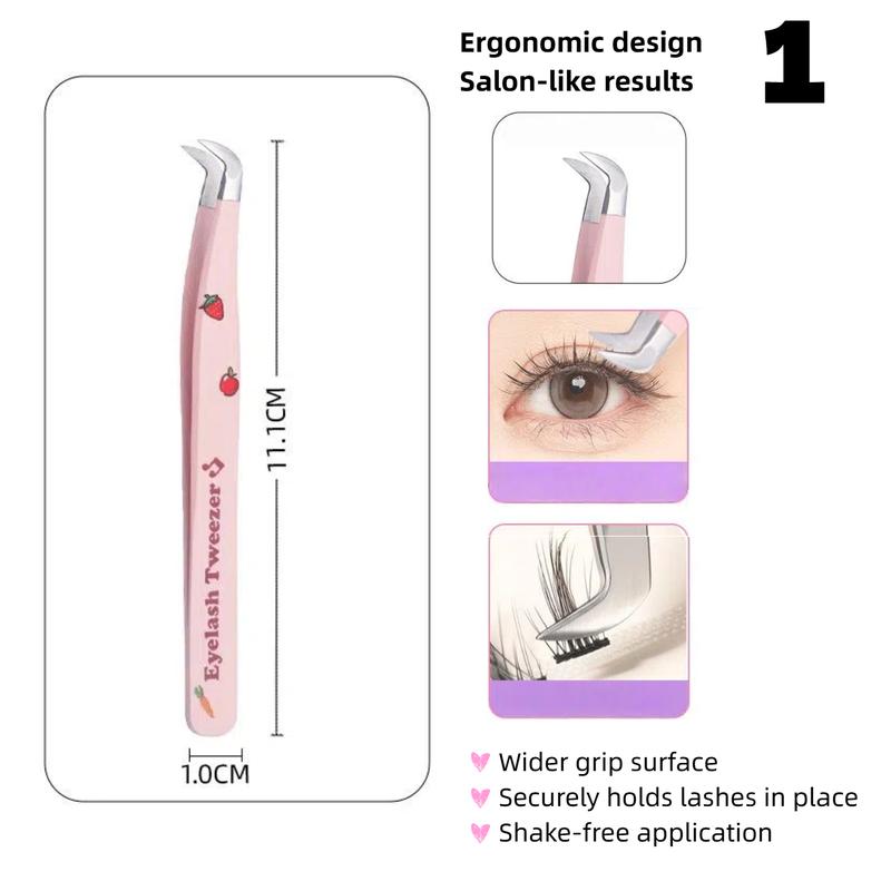 Pinsett for falske øyevipper med høy presisjon, High-end assisterende verktøy for øyenvippeextensions, Profesjonelt sminkesett