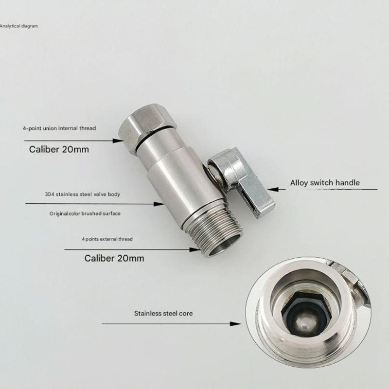 Stainless Steel Quick Connect Ball Valves Leakproof Seal And Simple Setups Flows Control Valves For Bathroom Water Heaters