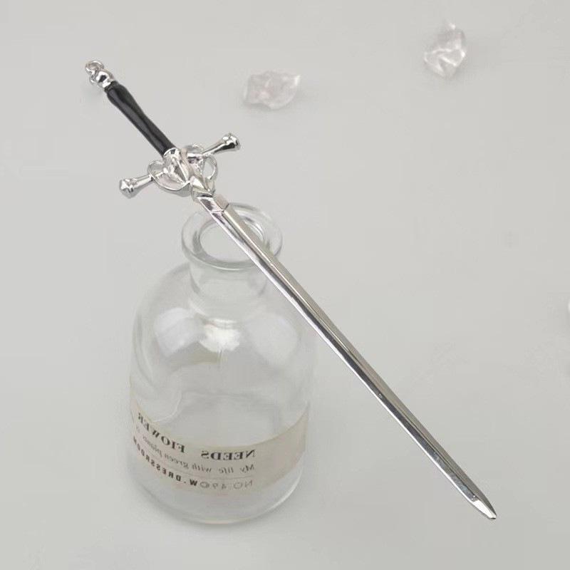 New Punk Metal Sword Hairpin Chinese Style Simple Hair Sticks for Women Diy Hairstyle Design Tools Accessories Dropshipping