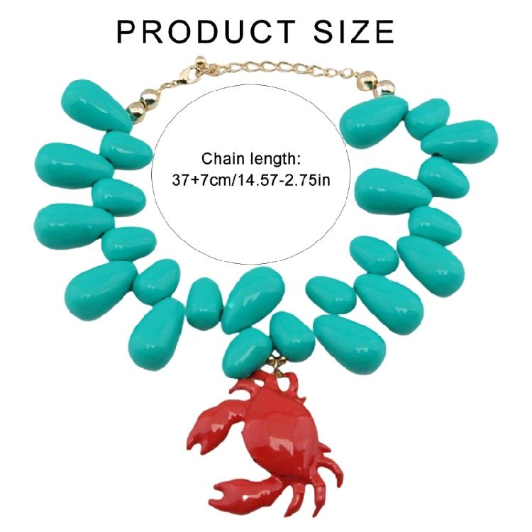 Modische Schwarze Krabbe Halskette Trendiger Krabben Anhänger Halskette Schmuck Für Frauen, Die Individualität Suchen