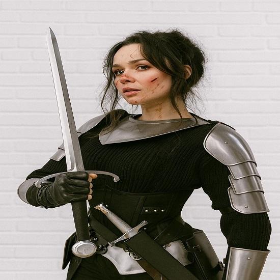 Medieval Warrior Steel Armor Set  Female Cosplay Armor LARP  Fantasy Costume Shoulder, Arm and Hip Plate Armor