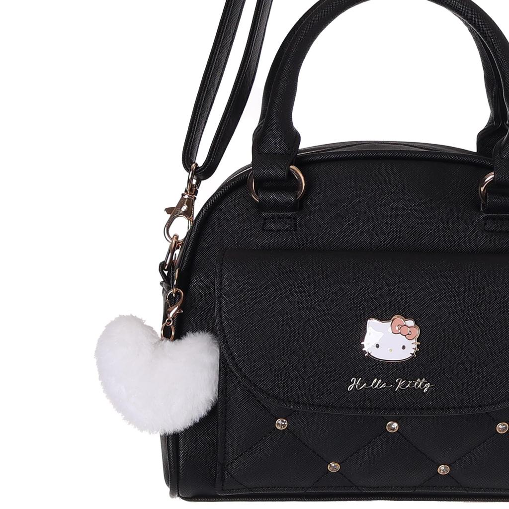 Sanrio Characters Boston Shoulder X X Synthetic Leather Bag, 16.5 19.5 10cm, 347g, (Hello Kitty)
