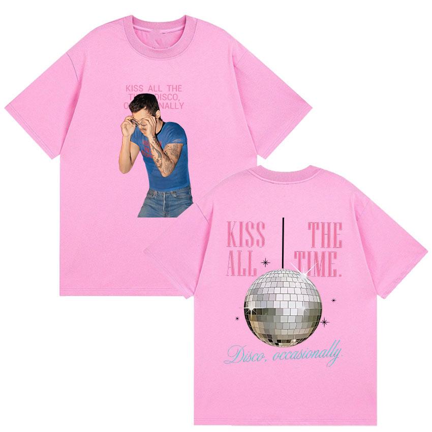 Harry Styles Kiss All The Time Tour Tshirt UNISEXs Vintage Oversized Cotton Tees Unisex High Quality YK Short Sleeve Tops
