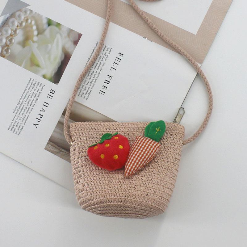 2024 Women's Mini Cartoon & Straw Flower Messenger Bags - Cute Beach Accessory