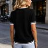 Women Lightweight Short Sleeve Sweater Summer Top Crew Neck Casual Knit Pullover Slim Fit Stylish Design Comfortable Fabric