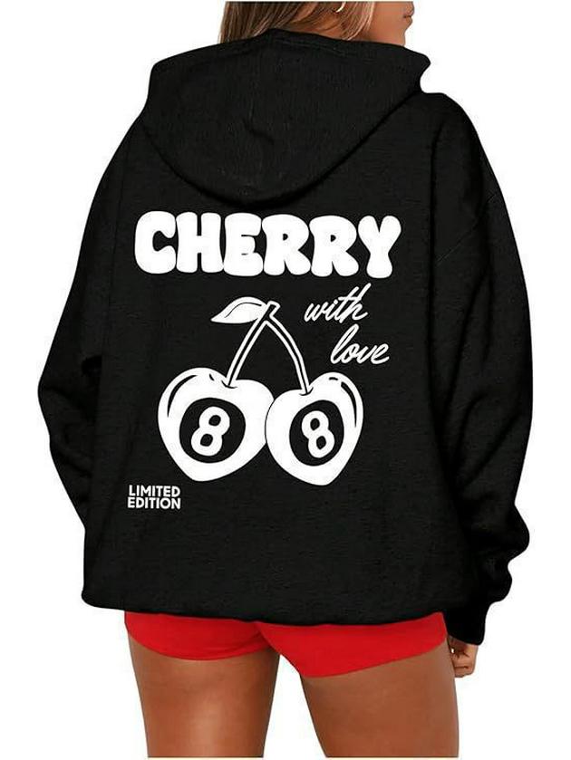 SOLY HUX Women's Casual Long Sleeve Pullover Drawstring Hooded Sweatshirt for Autumn and Winter