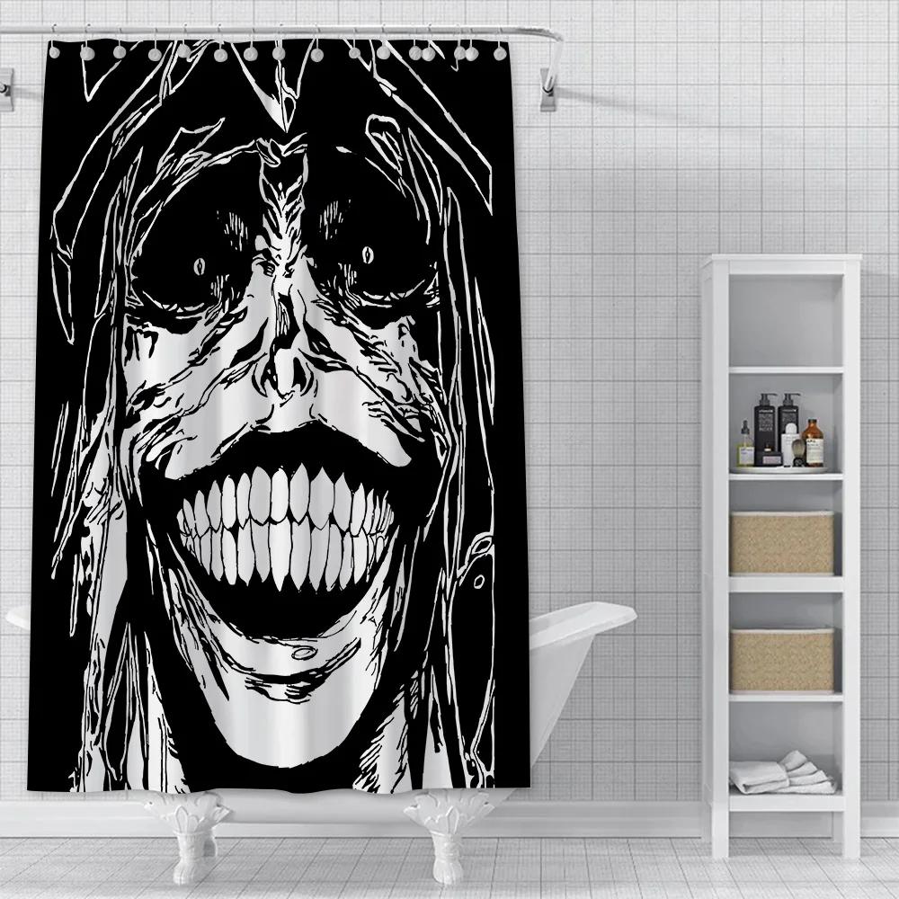 Intense Anime Character Bath Curtain -High-Quality Waterproof And Mildew-Proof Bathroom Decor For A Dramatic,Comic-Inspired Home