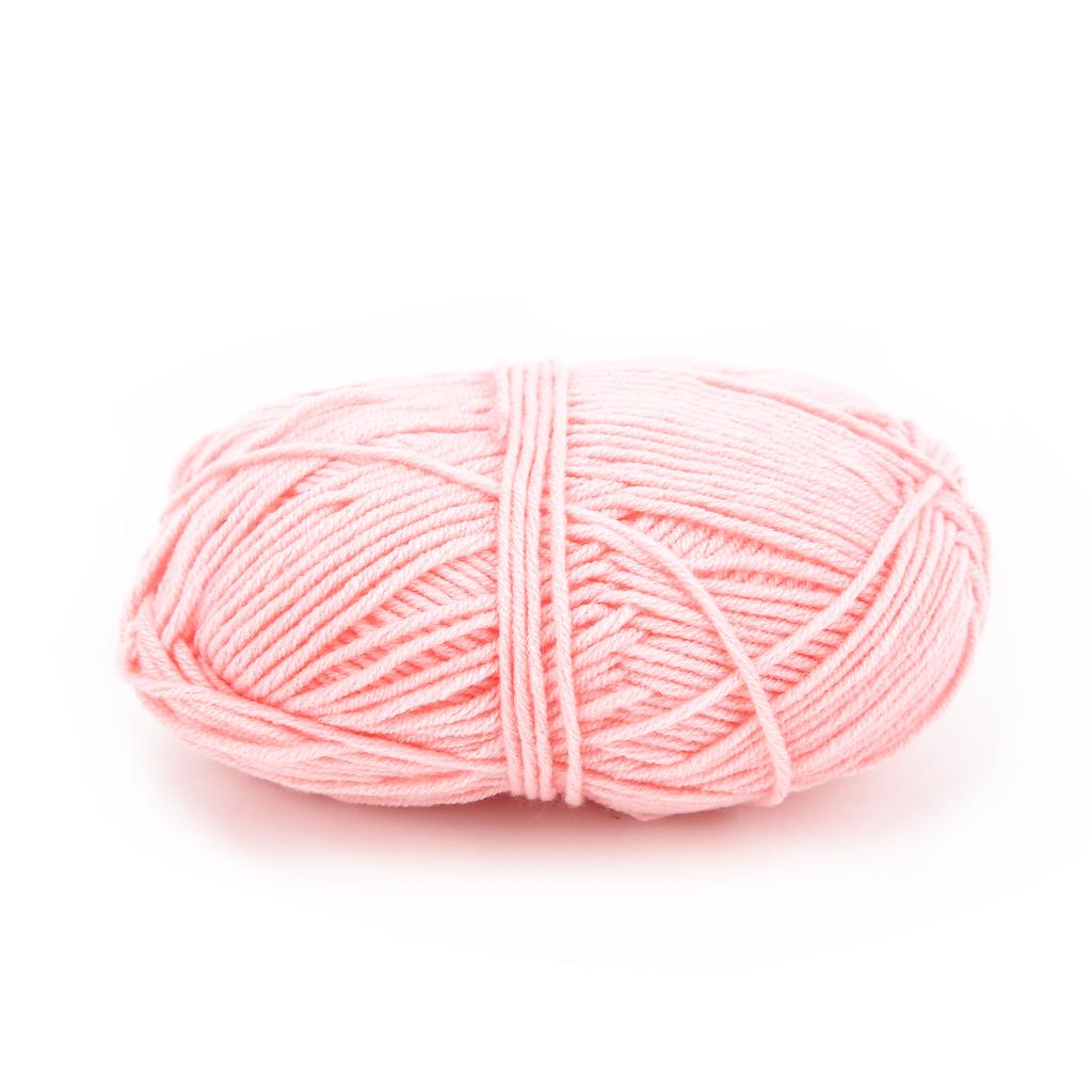 Crochet Yarn Soft SkinFriendly   Cotton Wool for Knitting   Children Clothes(Pink )