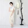 White Sleeveless National Style New Chinese Suzhou Long Cheongsam Improved Young 1011 New Women's High Sense Summer