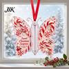 Holiday Party Supplies Christmas Cash Gift Ornament, Acrylic Butterfly Money Holder with Built?in Present Clear Compartment, Hanging Ornament