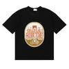 RHUDE Geometric Letter Print T-Shirt Mens Womens American Vintage Short Sleeve Tee