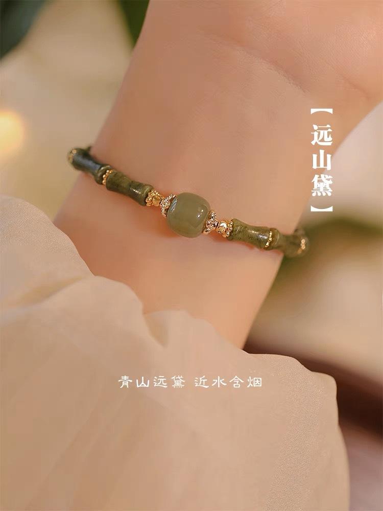 Bambusglocken-Orchideen-Armband, Damenmode-Design, fortschrittlicher Sinn für Mode, leichter Luxus, antiker Stil, Accessoires-Armband