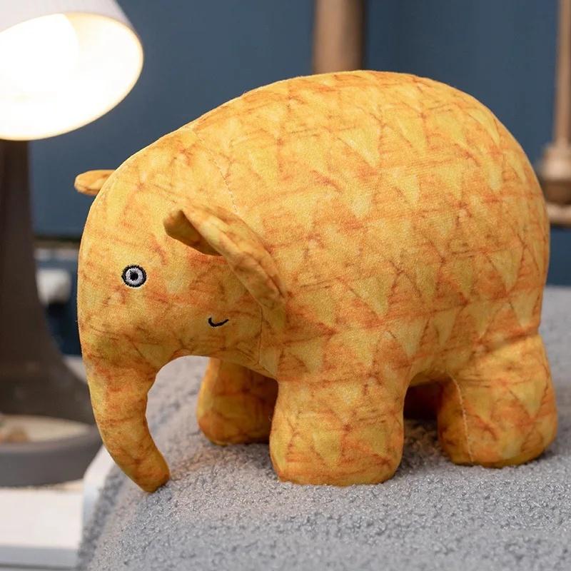 Colorful Plush Elephant Toy Soft PP Cotton Stuffed Animal Simulation Doll Kids Birthday Gift Decoration