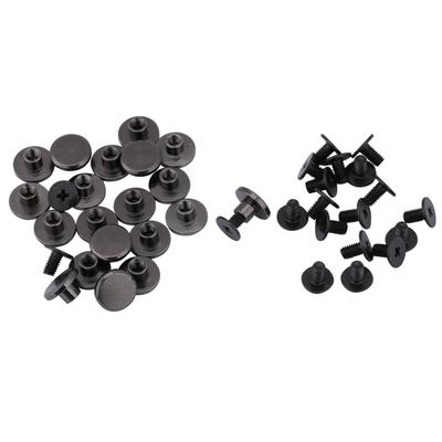 20 set Pirinç Düz Kafa Kemer Kayışı Perçin Vida Bagaj Deri El Sanatları için (5mm)
