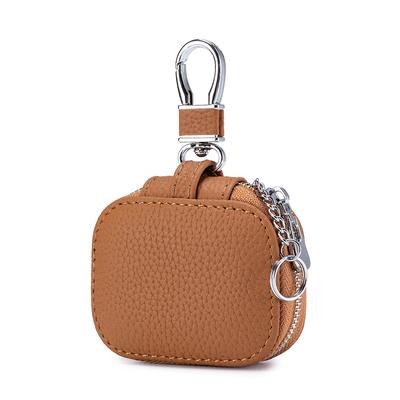 Genuine Leather Compact Key Wallets Waist Hanging Key Bag Bluetooth Earphone Protective Cover Keychain Waist Packs