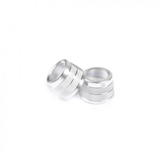 For BMW 7 Series Air Conditioner Button Knob 2016-22 Cover Trim Silver Aluminum