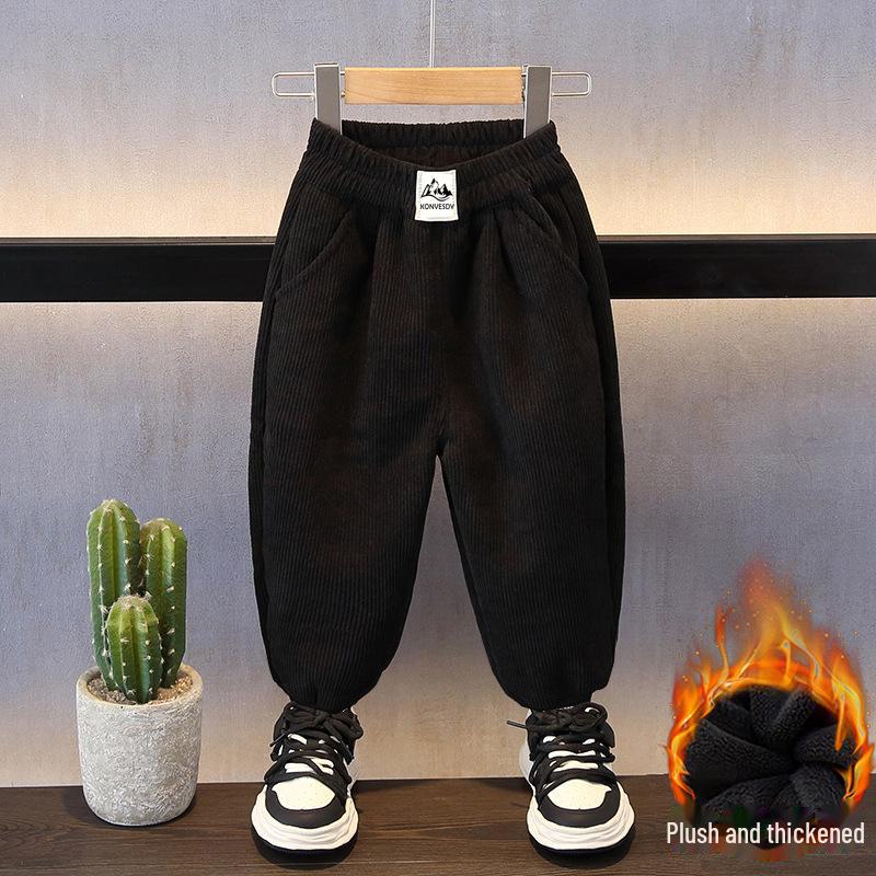 

Детские зимние брюки из вельвета и бархата - теплые брюки унисекс в корейском стиле 150cm