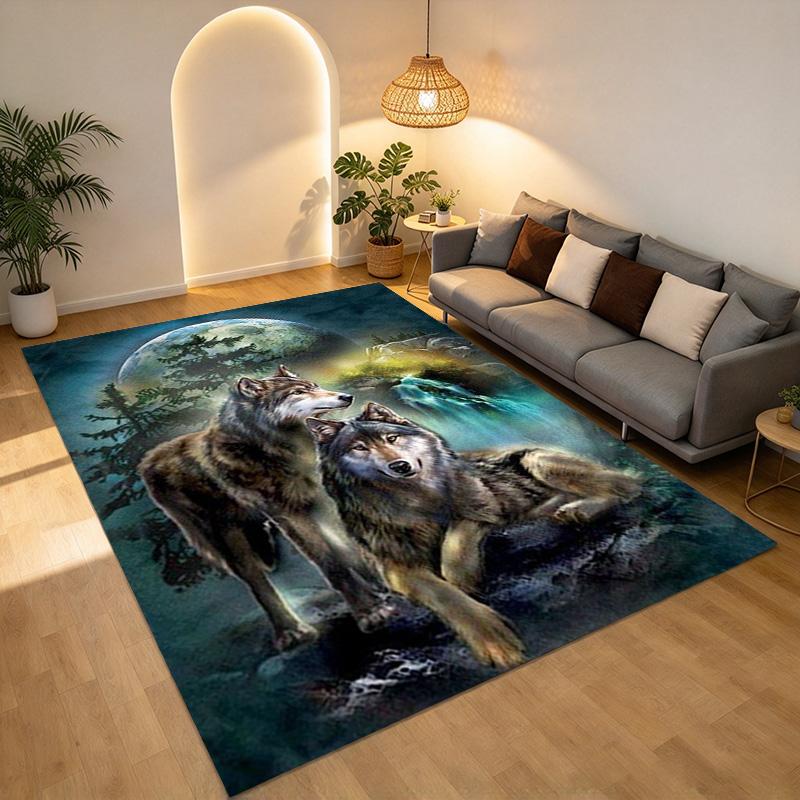 Wolf Pack Living Room Nonslip Area Rug Soft Carpet For Bedroom Game Playroom Sofa Office Home Decor Doormat Christmas Gift C9261401