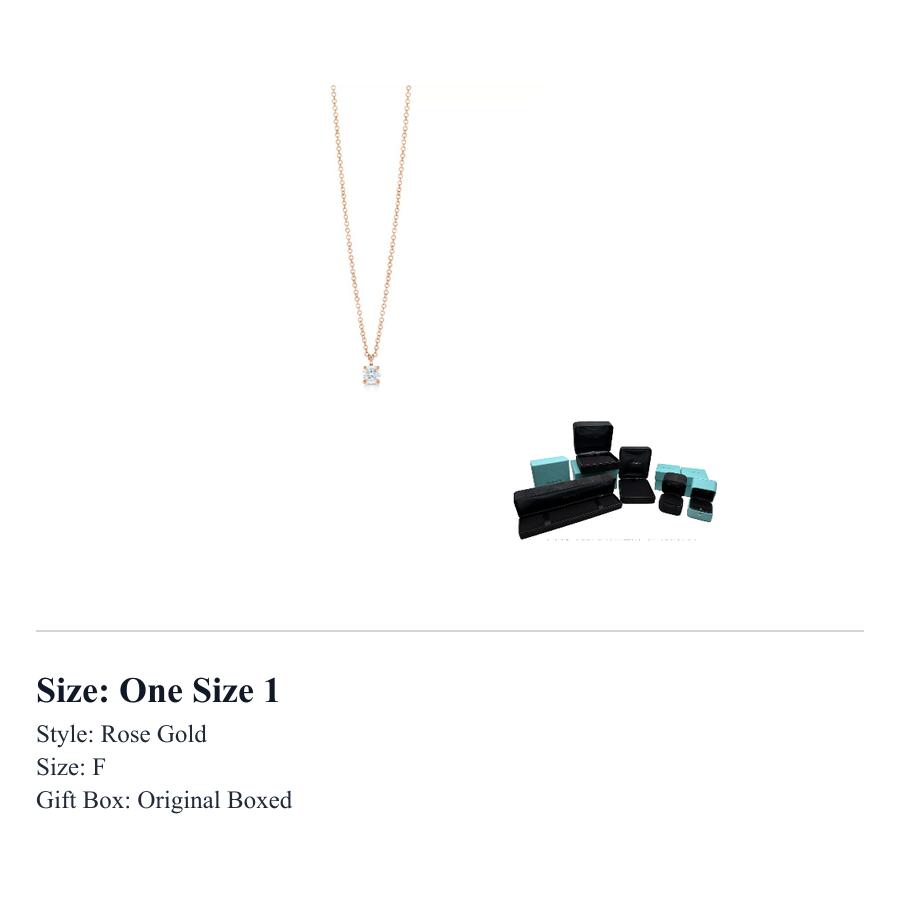 TIFFANY & CO . Solitär 18 Karat Gold Diamant Halsketten Damen GRP06422