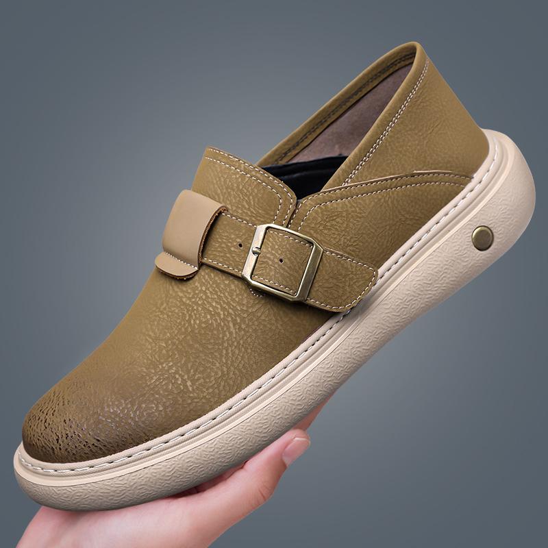 Fashion Genuine Leather Board Shoes Fashion Retro High-quality Styles Daily Leisure and Business Trendy Youth Outdoor Shoes Slip On
