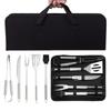 3/5/6pcs Stainless Steel BBQ Grill Tool Set with Bag Grill Utensils Set  Outdoor