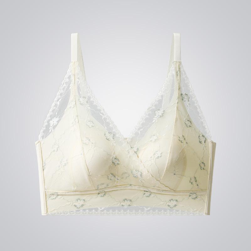 

Летний кружевной бюстгальтер женский бюстгальтер на бретелях собирающий тонкий против обвисания сексуальный бюстгальтер-жилет для спины 38/85C бежевый